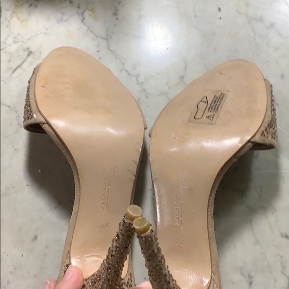 Zara basics rhinestones open toe nude heals. - Picture 7 of 7